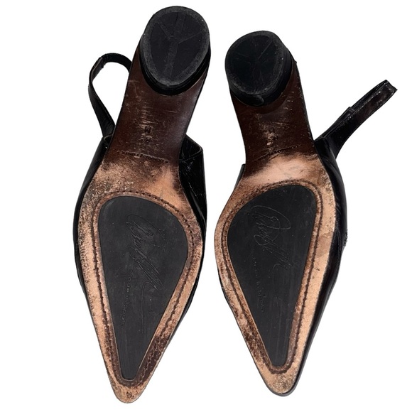 Donald J. Pliner Bronze Patent Leather Orsa Wingtip Slingback Flats size 8.5 - Picture 10 of 10